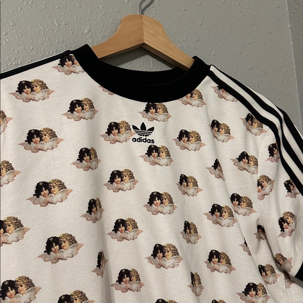 Adidas x Fiorucci White and Black Graphic Box Tee - Picture 2 of 4